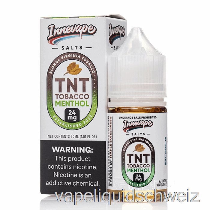 TNT Tabak-Mentholsalze – Innevape E-Liquids – 30 Ml, 50 Mg Vape Ohne Nikotin